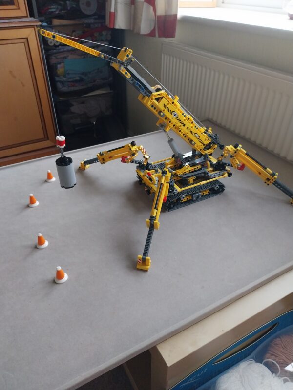 LEGO Technic Compact Crawler Crane 42097 completed build - Brick Club subscription