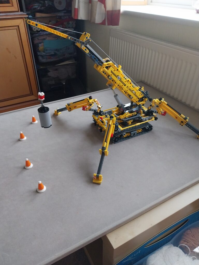 LEGO Technic Compact Crawler Crane 42097 completed build - Brick Club subscription