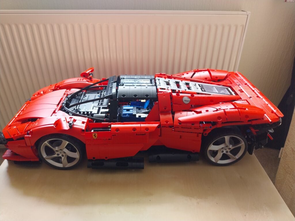 Brick Club member with a completed LEGO Technic Ferrari Daytona SP3 42143