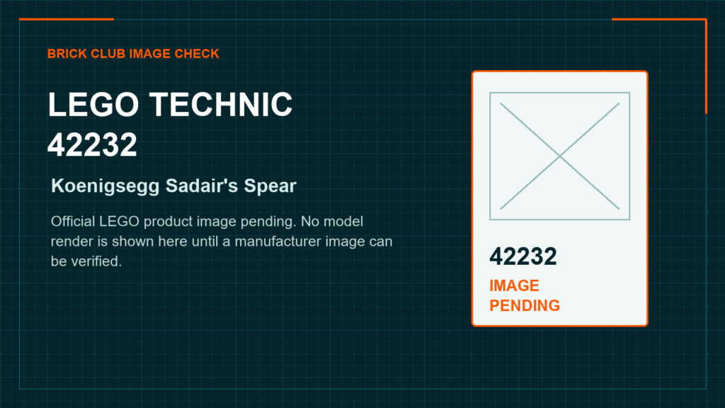 LEGO Technic 42232 Koenigsegg Sadair's Spear official product image pending