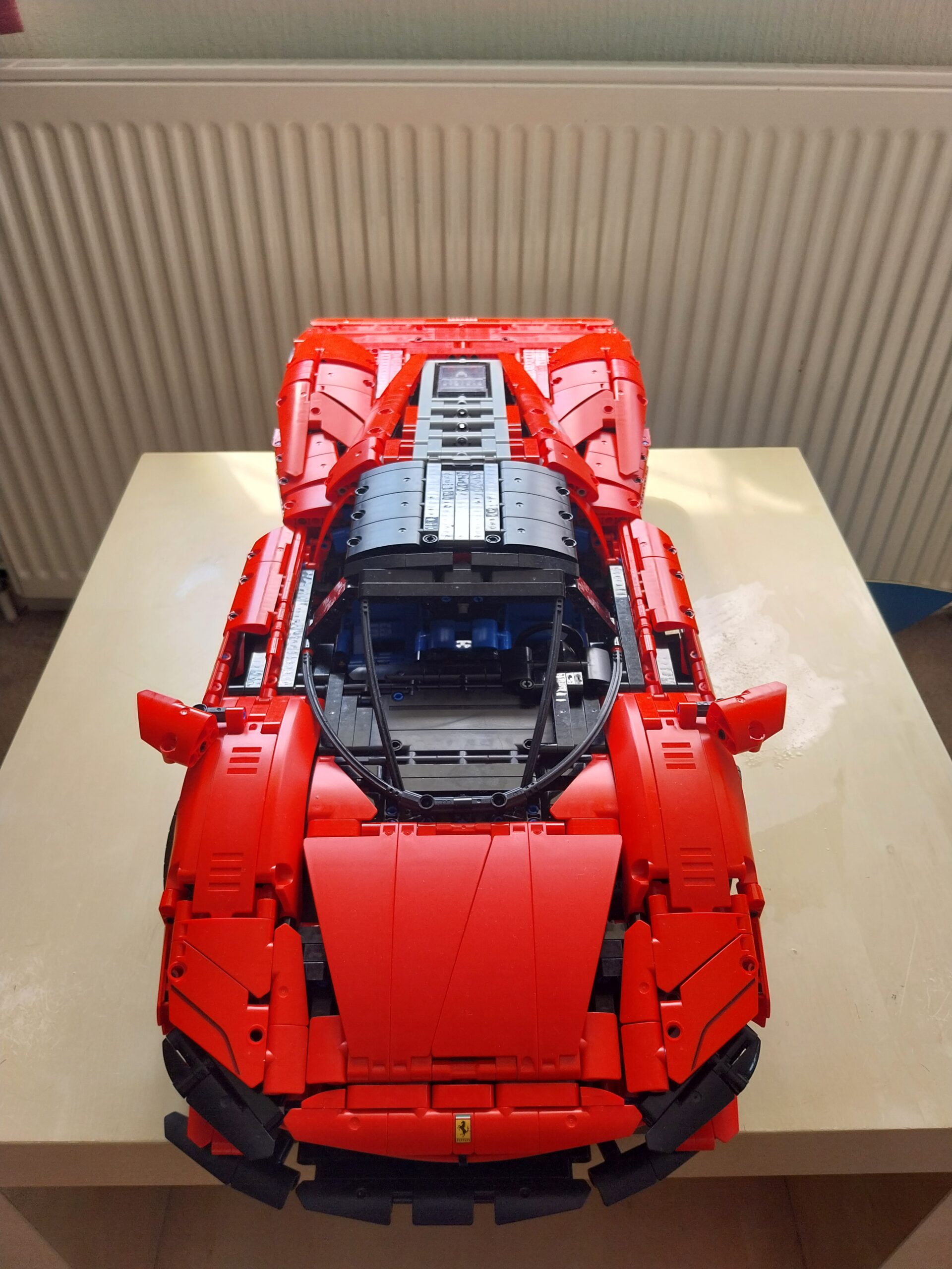 LEGO Technic Ferrari Daytona SP3 42143 member build, second angle showing rear bodywork and rear wheel arch detail
