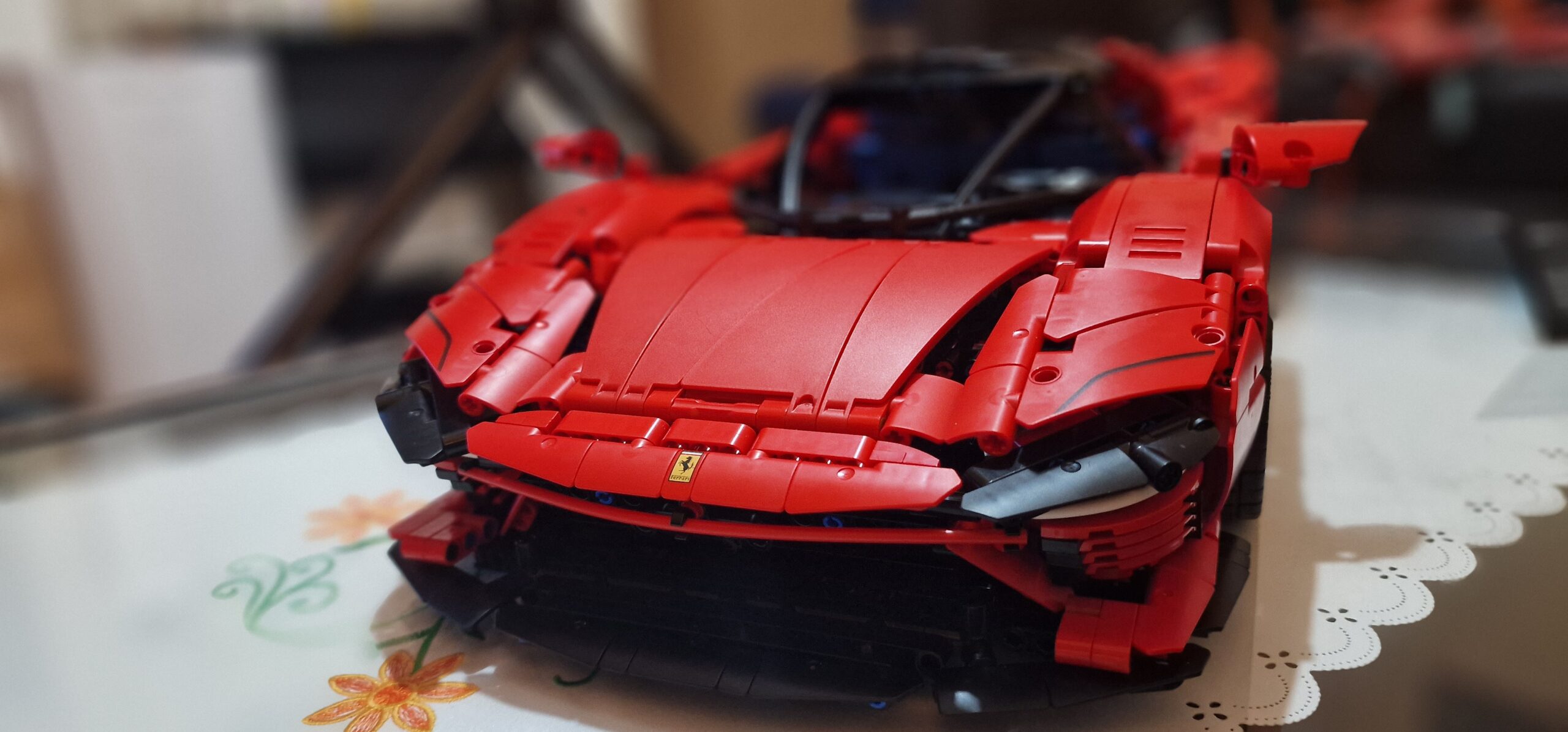 LEGO Technic Ferrari Daytona SP3 42143 front 3/4 view