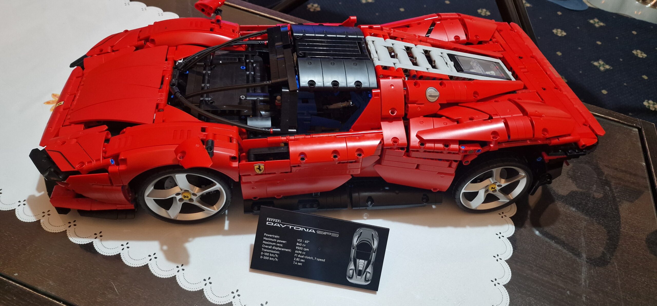 LEGO Technic Ferrari Daytona SP3 42143 top-down view
