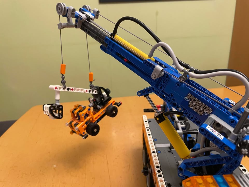 LEGO Technic Heavy-Duty Tow Truck 42128 crane arm deployed