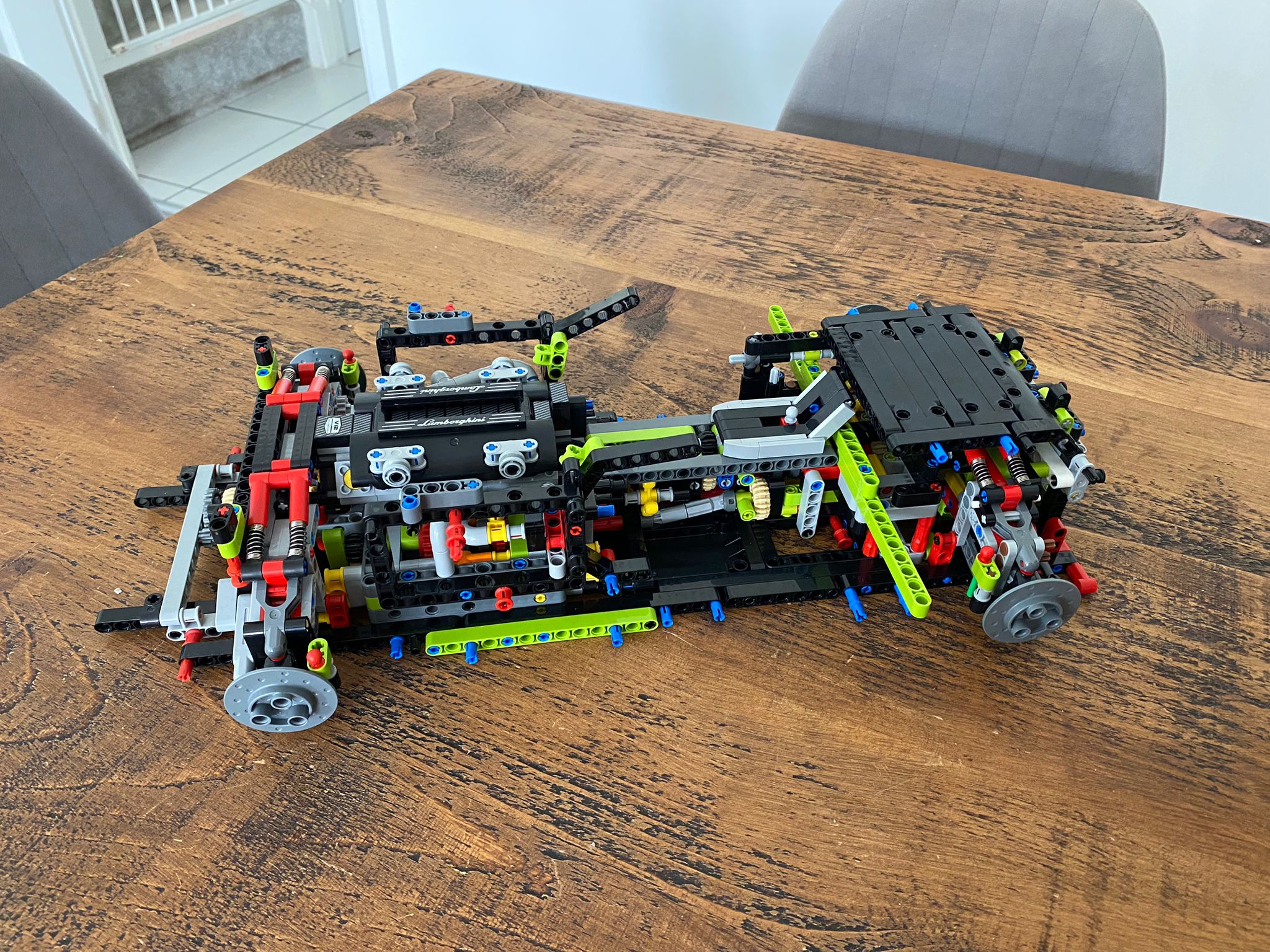 Scissor doors open, Chris Haydock completed LEGO Technic Lamborghini Sian 42115