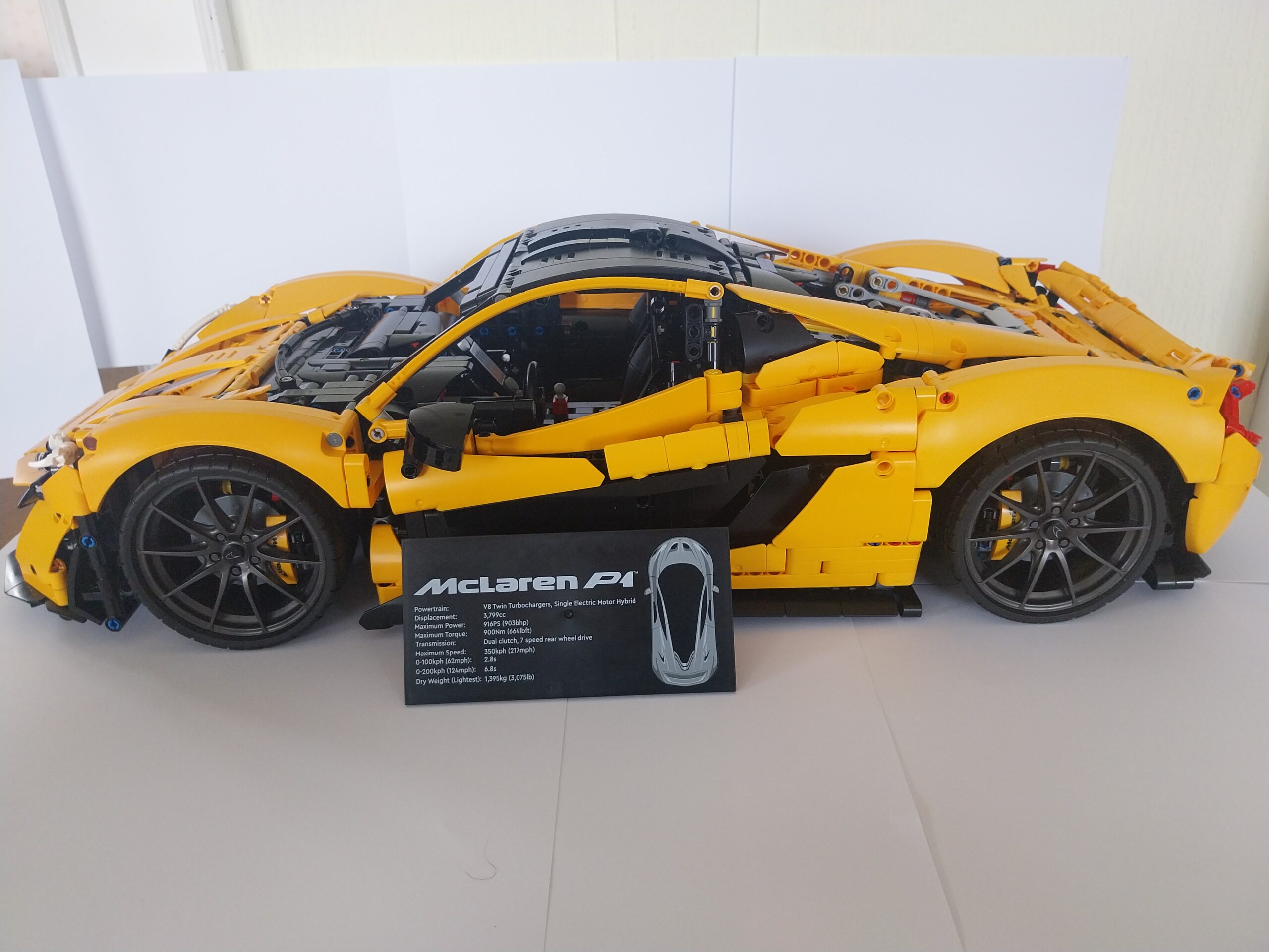LEGO Technic McLaren P1 42172 completed side profile member build