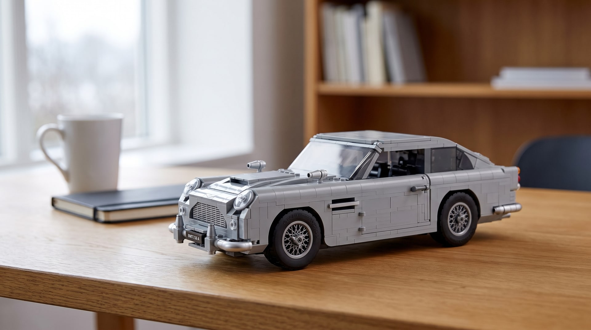 LEGO Creator Expert James Bond Aston Martin DB5 (10262) on a desk in a home study